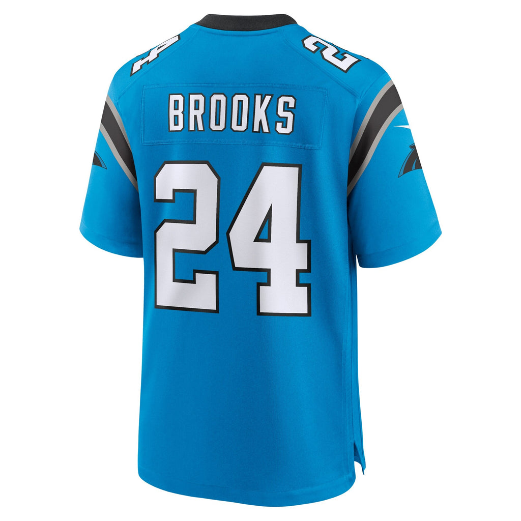 Carolina Panthers Jonathon Brooks Blue Alternate Game Player Jersey product image 4, provided for visual reference and