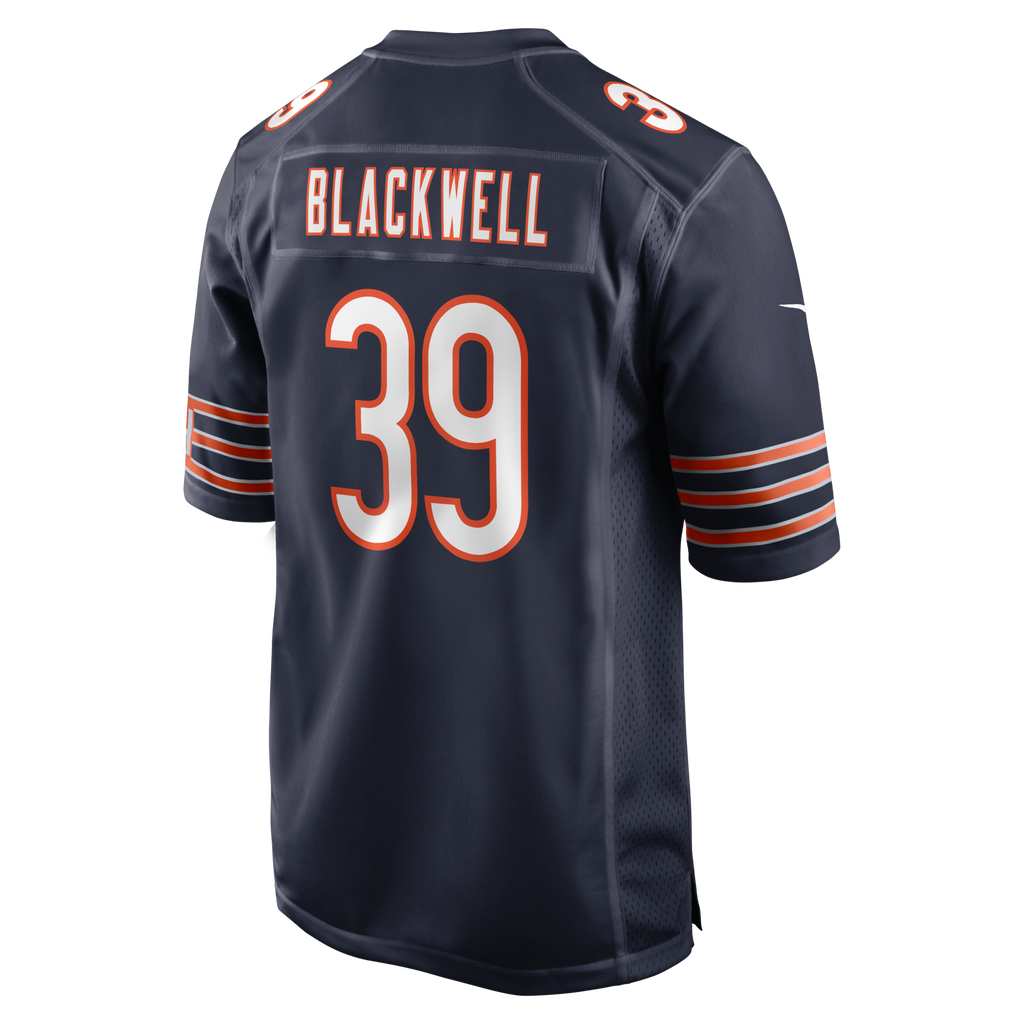 Chicago Bears Josh Blackwell Navy Game Player Jersey product image 4, provided for visual reference and product detail review