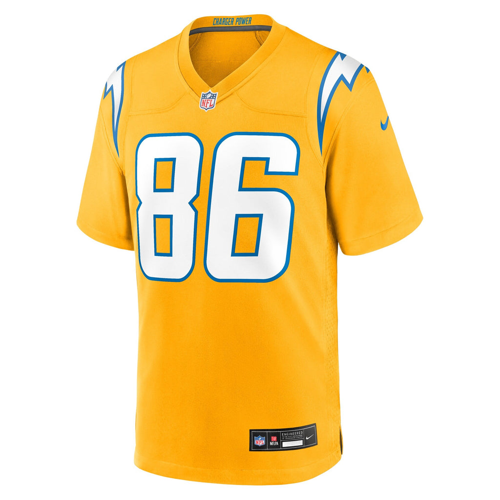 Los Angeles Chargers Oronde Gadsden Gold Alternate Charger Power Game Jersey product image 3, provided for visual reference