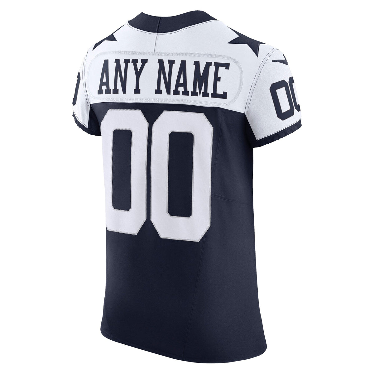 Dallas Cowboys Navy Vapor F.U.S.E. Elite Custom Jersey product image 4, provided for visual reference and product detail
