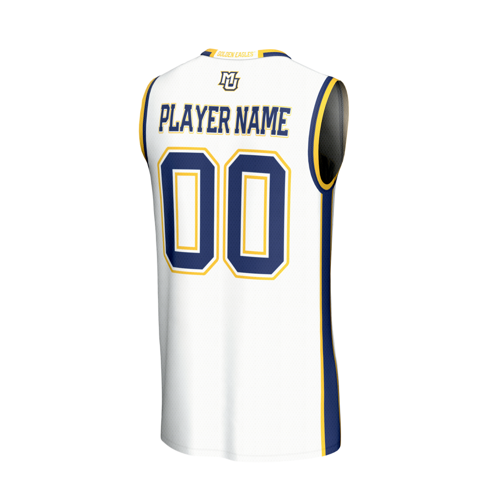 Marquette Golden Eagles Lightweight Collegiate Basketball NIL Pick-A-Player Fashion Jersey - White product image 4, provided