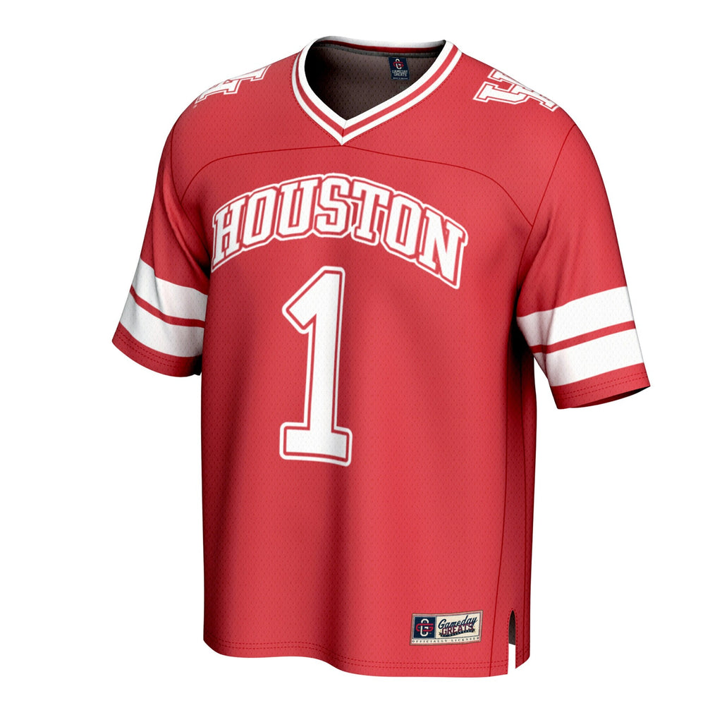 Houston Cougars Lightweight Collegiate Football Fashion Jersey - Red product image 3, provided for visual reference and