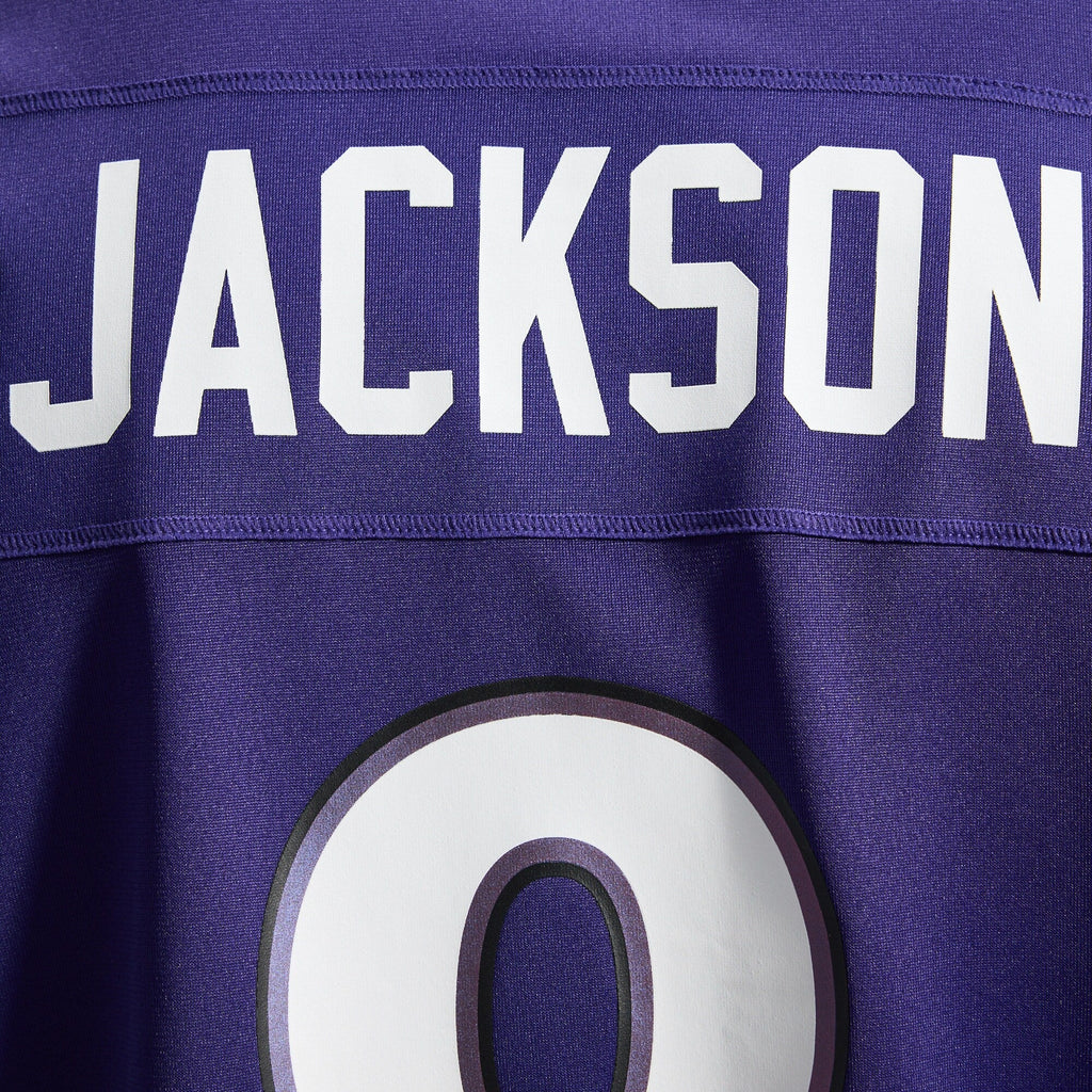 Baltimore Ravens Lamar Jackson Purple Team Game Jersey product image 12, provided for visual reference and product detail