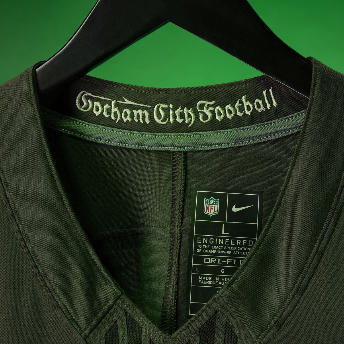 New York Jets Breece Hall Gotham Green 2025 Rivalries Collection Stitched Limited Jersey product image 5, provided for