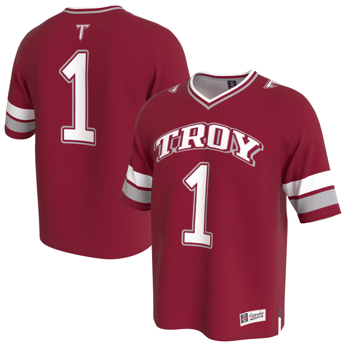 Troy University Trojans Lightweight Collegiate Football Fashion Jersey - Cardinal product image 1, provided for visual