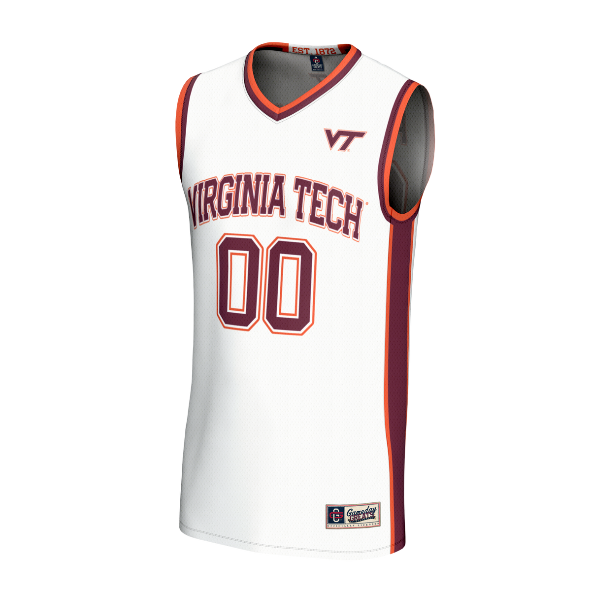 Virginia Tech Hokies Lightweight Collegiate Basketball NIL Pick-A-Player Fashion Jersey - White product image 3, provided
