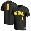 Iowa Hawkeyes Lightweight Softball Fashion Jersey - Black product image 1, provided for visual reference and product detail
