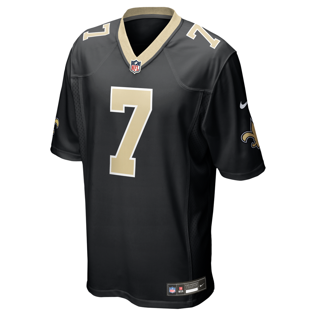 New Orleans Saints Morten Andersen Black Game Retired Player Jersey product image 2, provided for visual reference and