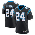Carolina Panthers Jonathon Brooks Black Game Jersey product image 1, provided for visual reference and product detail review