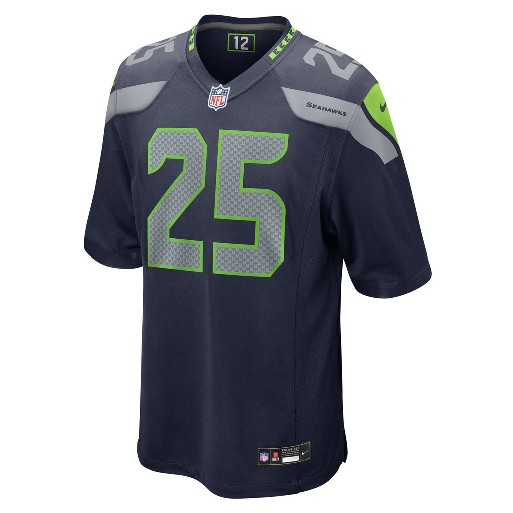 Seattle Seahawks Kenny McIntosh College Navy Game Jersey product image 3, provided for visual reference and product detail
