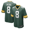 Green Bay Packers Josh Jacobs Green Team Game Jersey product image 1, provided for visual reference and product detail review