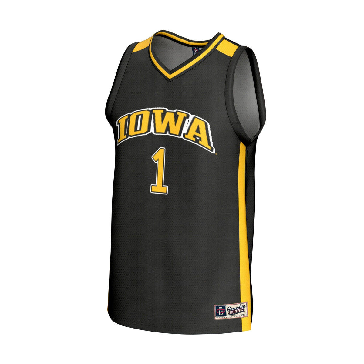 Iowa Hawkeyes Lightweight Collegiate Basketball Fashion Jersey - Black product image 3, provided for visual reference and