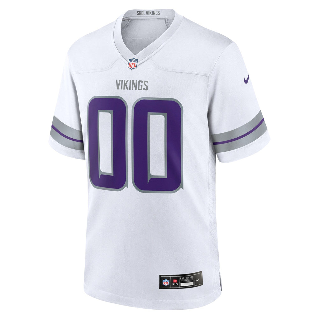 Minnesota Vikings White Alternate Custom Game Jersey product image 3, provided for visual reference and product detail review