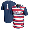 #1 Florida Atlantic Owls Lightweight Collegiate Soccer Fashion Jersey - Navy/Red product image 1, provided for visual