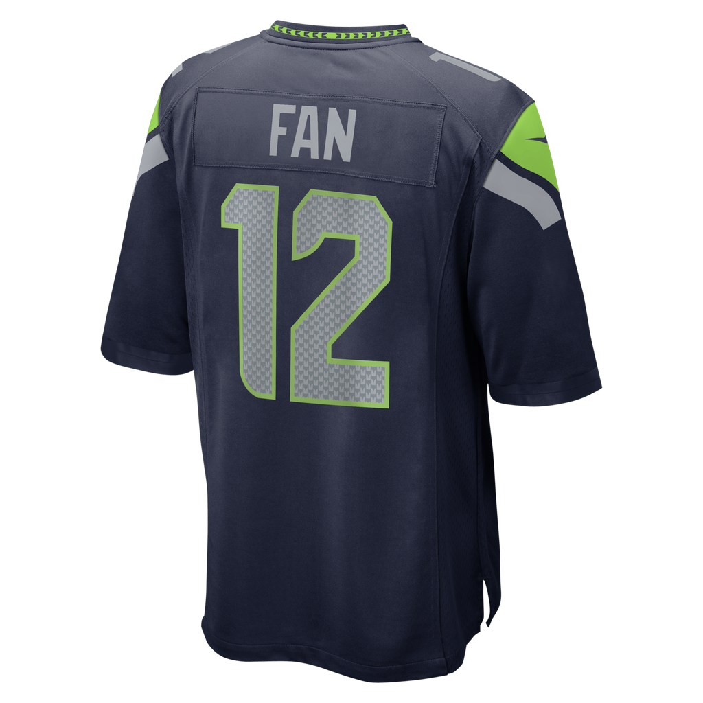 Seattle Seahawks 12s College Navy Team Game Jersey product image 4, provided for visual reference and product detail review