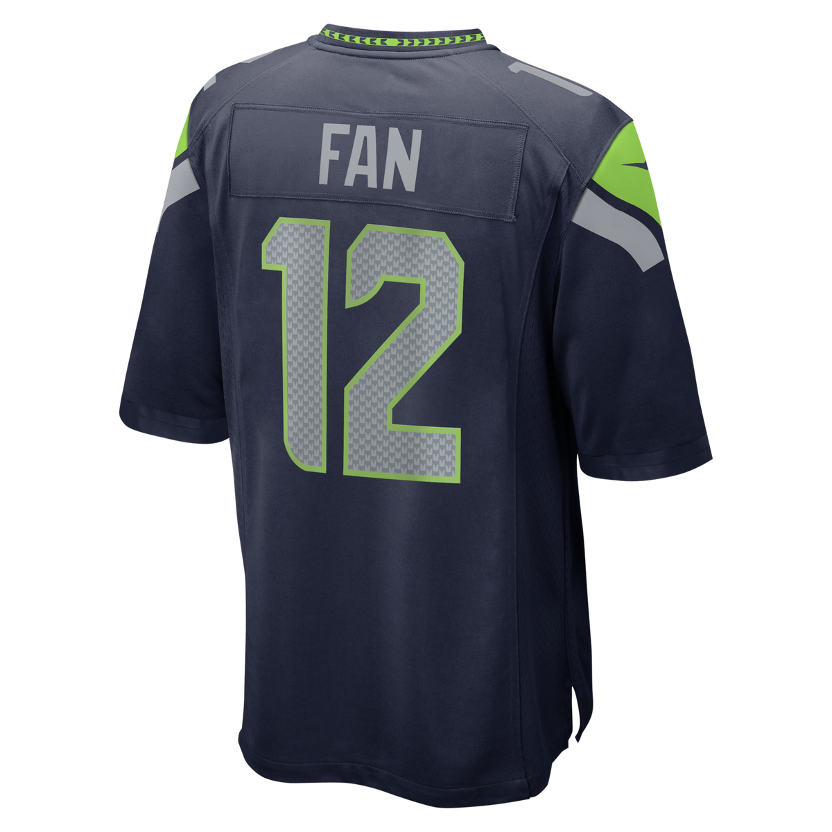 Seattle Seahawks 12s College Navy Team Game Jersey product image 4, provided for visual reference and product detail review