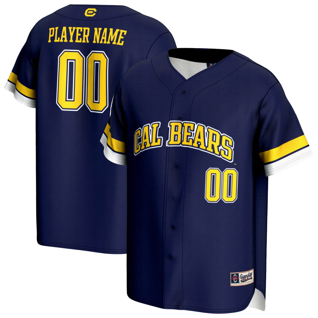 Cal Bears NIL Pick-A-Player Lightweight Baseball Jersey - Navy product image 2, provided for visual reference and product