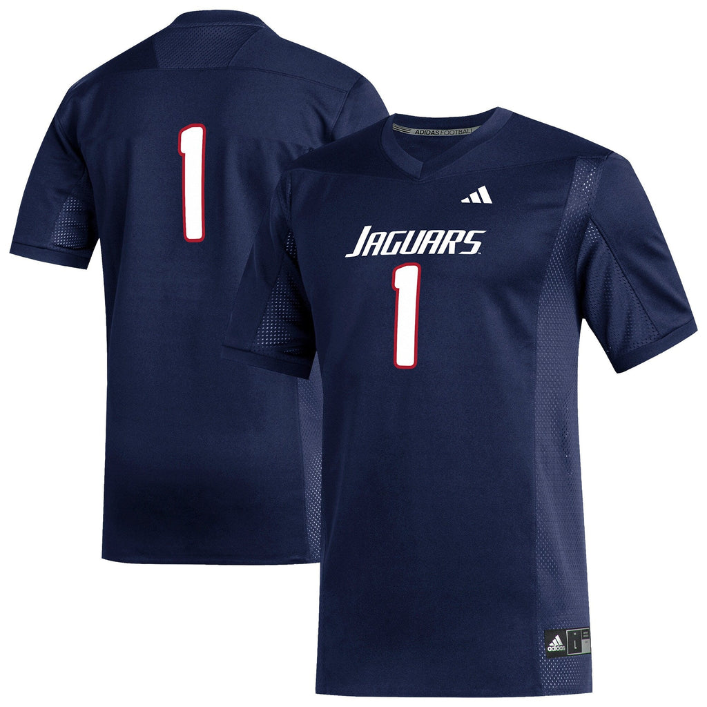 #1 South Alabama Jaguars Replica Football Jersey - Navy product image 2, provided for visual reference and product detail