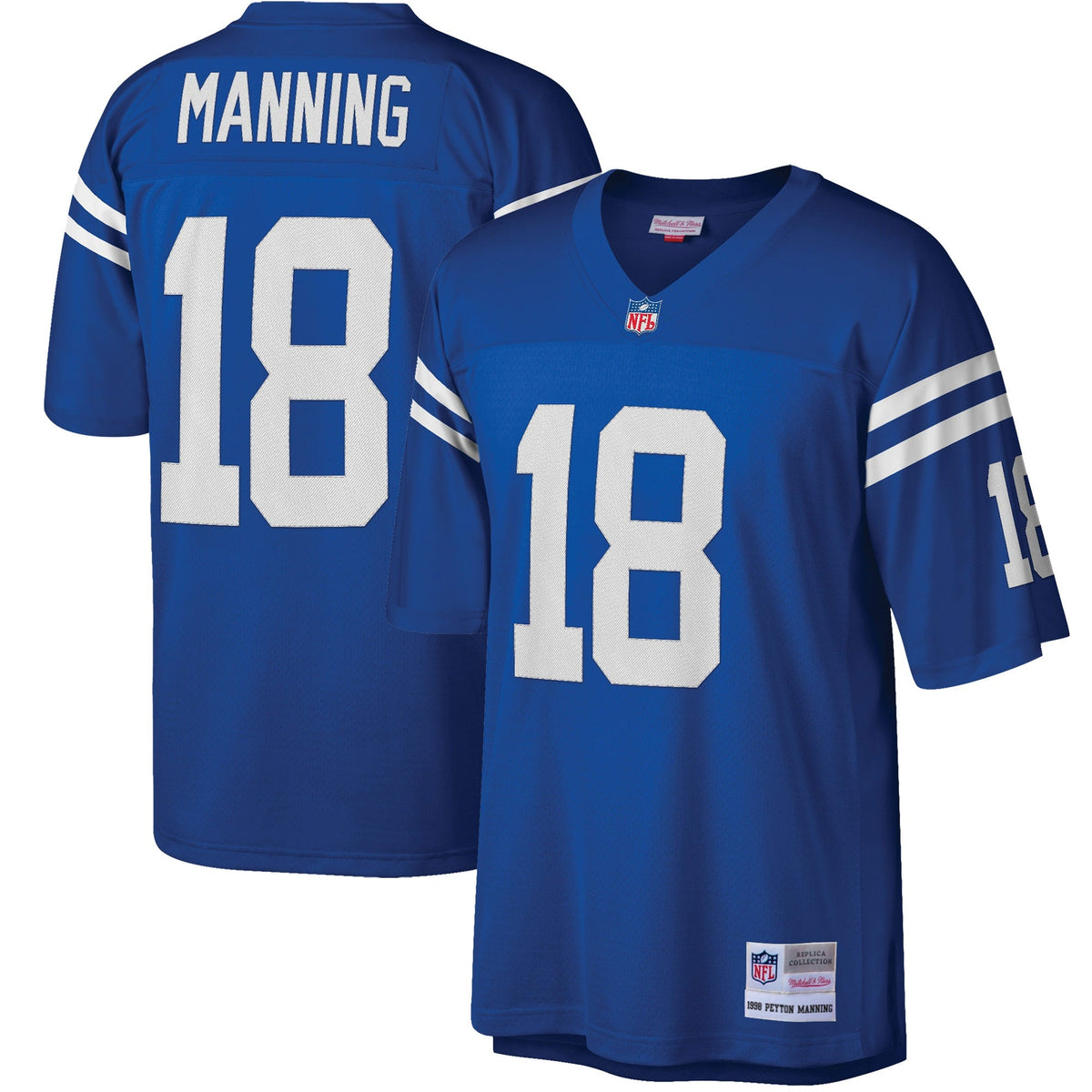 Indianapolis Colts Peyton Manning Royal Big & Tall 1998 Retired Player Replica Jersey product image 2, provided for visual