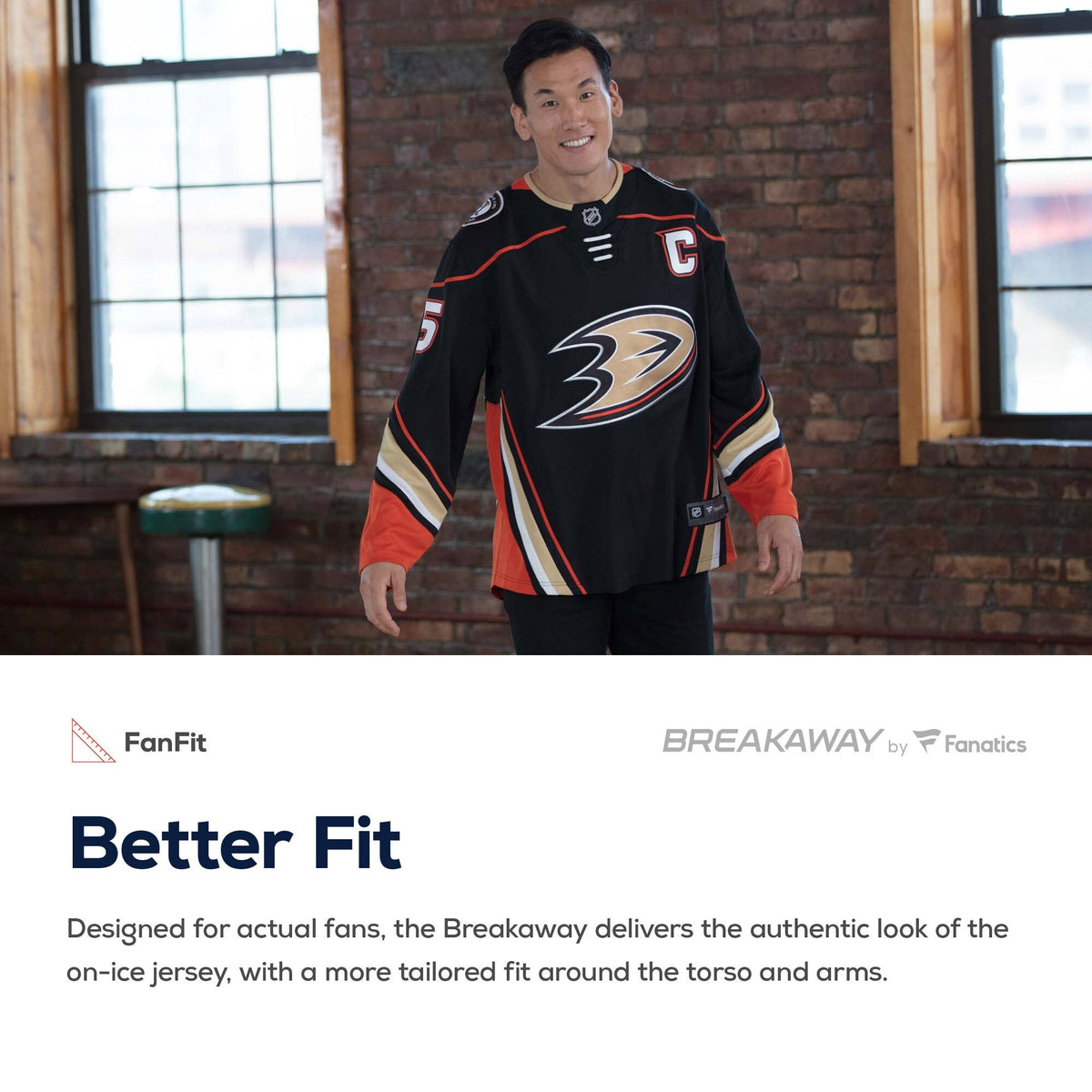 Anaheim Ducks White Breakaway Away Jersey product image 5, provided for visual reference and product detail review