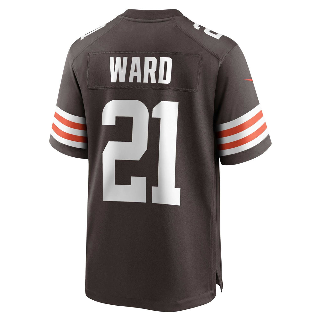 Cleveland Browns Denzel Ward Brown Game Jersey product image 4, provided for visual reference and product detail review