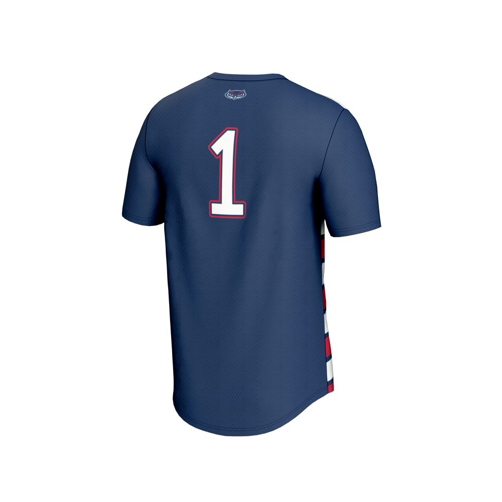 #1 Florida Atlantic Owls Lightweight Collegiate Soccer Fashion Jersey - Navy/Red product image 4, provided for visual
