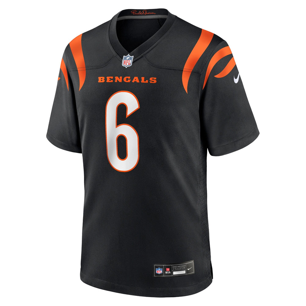 Cincinnati Bengals Bryan Cook Black Team Game Jersey product image 2, provided for visual reference and product detail review