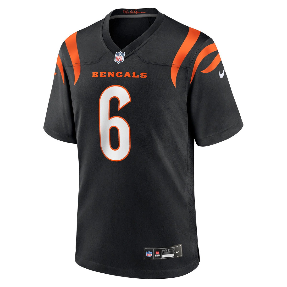 Cincinnati Bengals Bryan Cook Black Team Game Jersey product image 2, provided for visual reference and product detail review