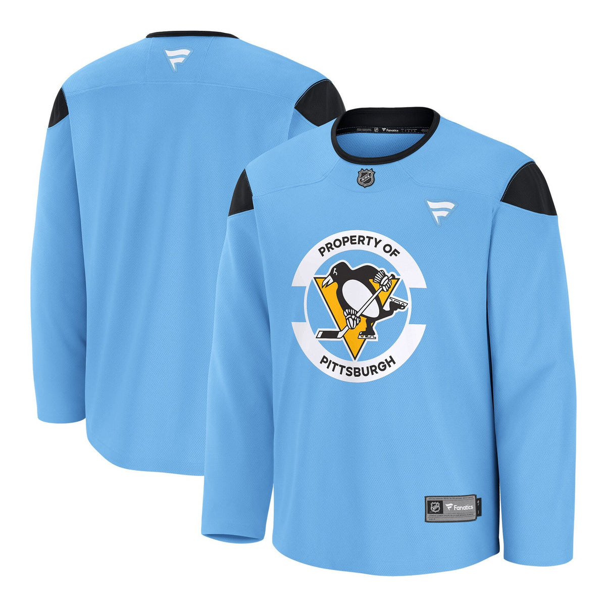 Pittsburgh Penguins Blue Practice Jersey product image 1, provided for visual reference and product detail review