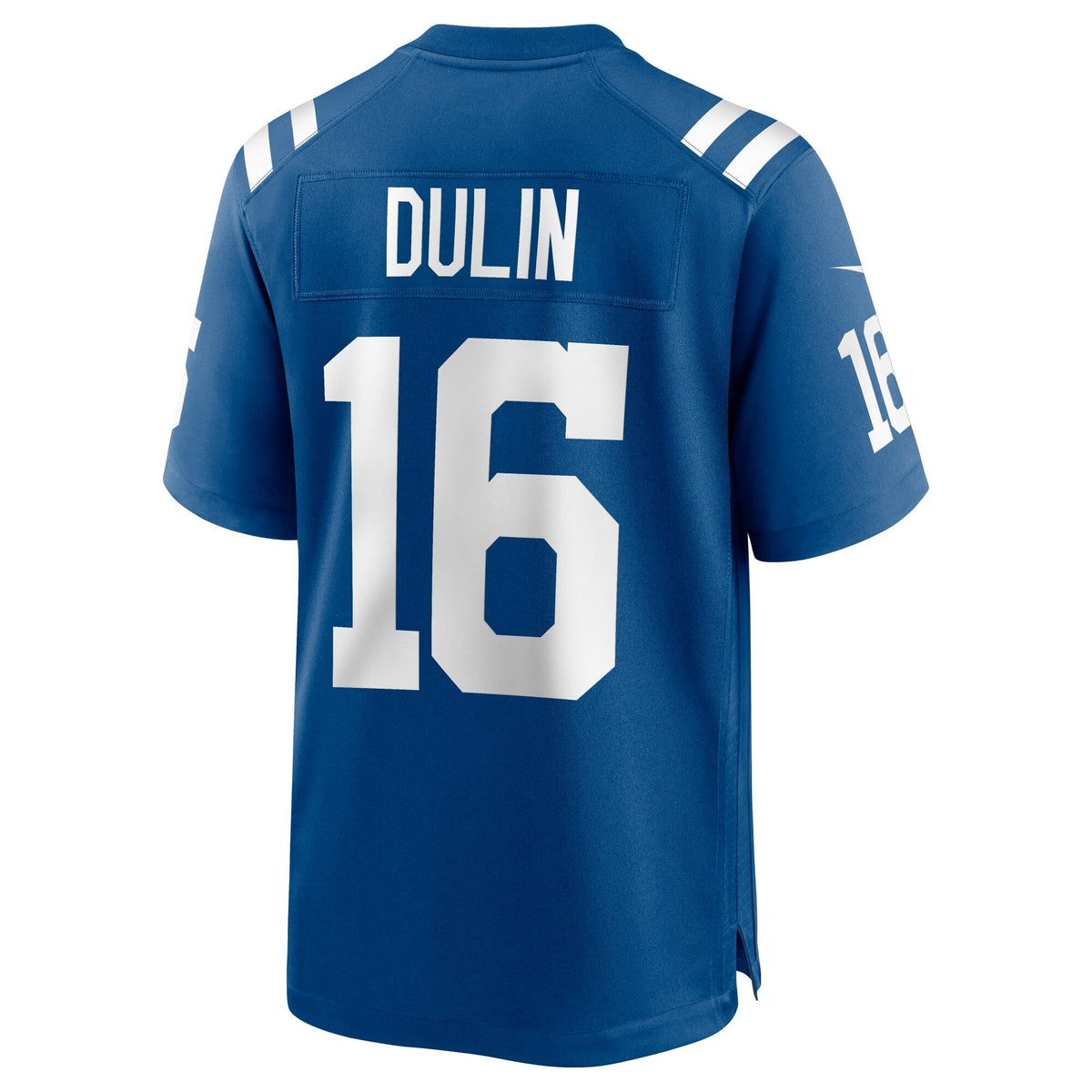 Indianapolis Colts Ashton Dulin Royal Game Jersey product image 4, provided for visual reference and product detail review