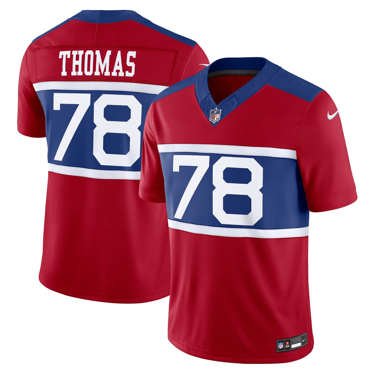 New York Giants Andrew Thomas Century Red Alternate Vapor F.U.S.E. Limited Jersey product image 2, provided for visual