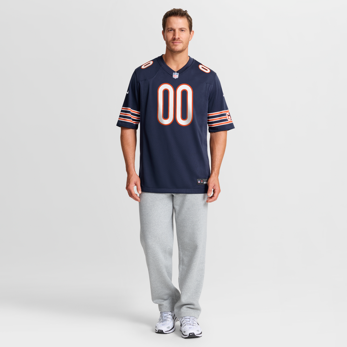 Chicago Bears Navy Custom Game Jersey product image 8, provided for visual reference and product detail review