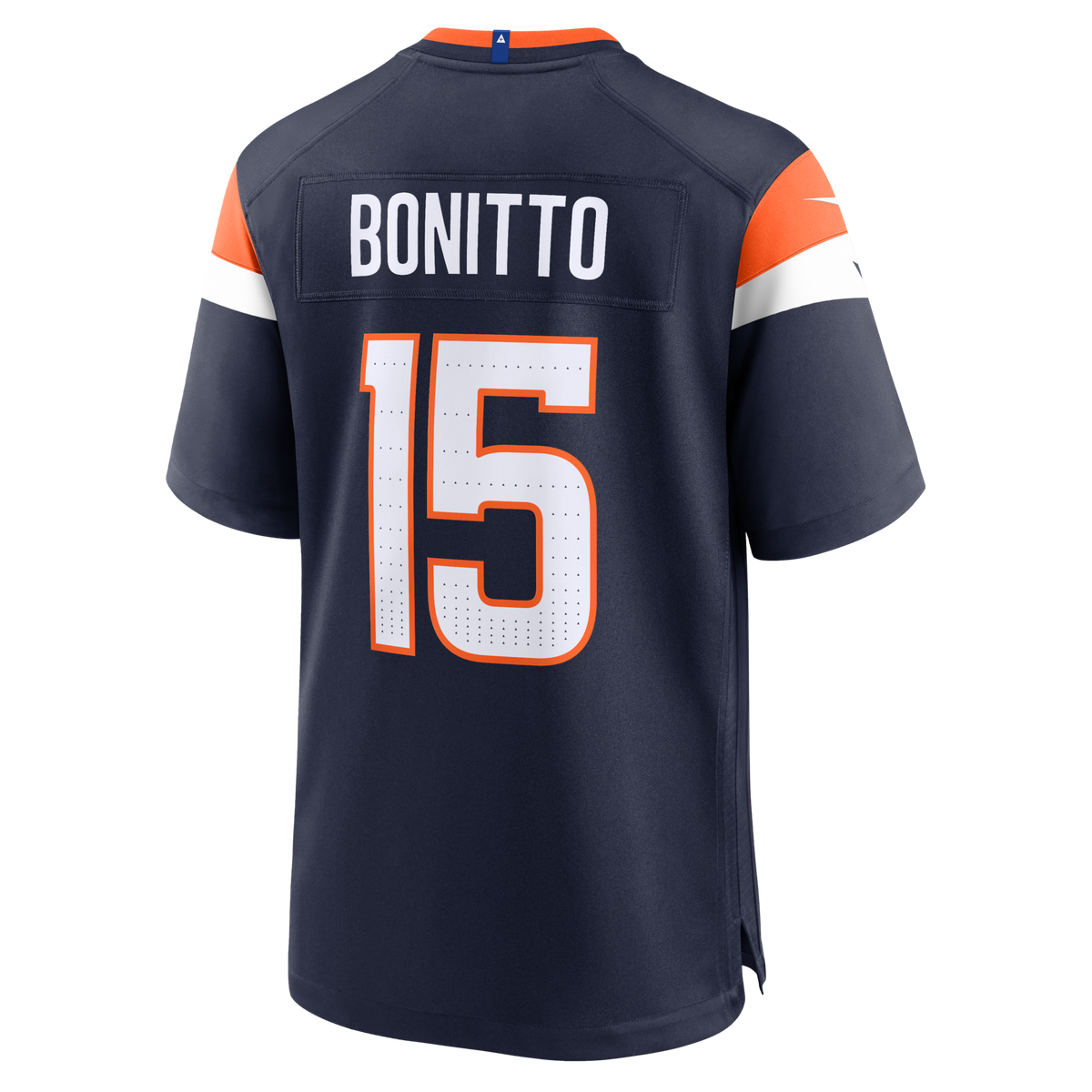 Denver Broncos Nik Bonitto Navy Alternate Game Jersey product image 8, provided for visual reference and product detail