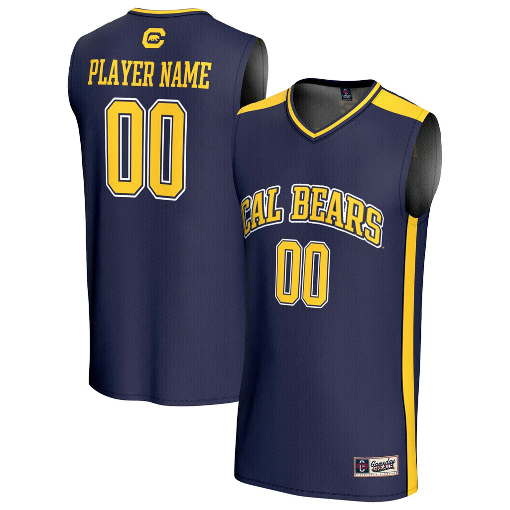 Cal Bears Lightweight Collegiate Basketball NIL Pick-A-Player Fashion Jersey - Navy product image 1, provided for visual