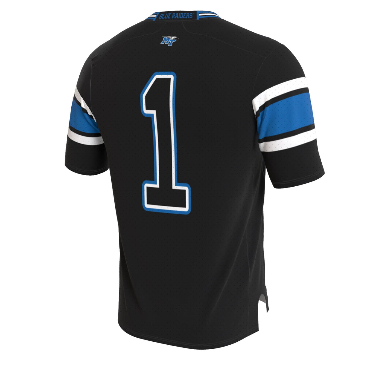 MTSU Blue Raiders Lightweight Collegiate Football Blackout Fashion Jersey product image 4, provided for visual reference and