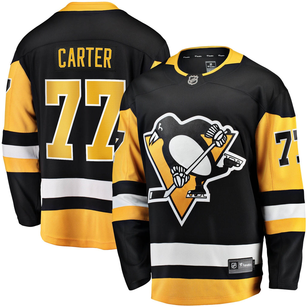 Pittsburgh Penguins Jeff Carter Black Home Breakaway Replica Jersey product image 1, provided for visual reference and