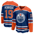 Edmonton Oilers Adam Henrique Royal Home Breakaway Jersey product image 1, provided for visual reference and product detail