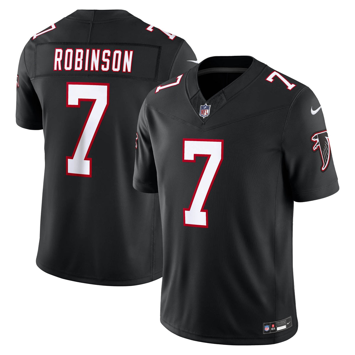 Atlanta Falcons Bijan Robinson Black Alternate Throwback Vapor F.U.S.E. Stitched Limited Jersey product image 2, provided