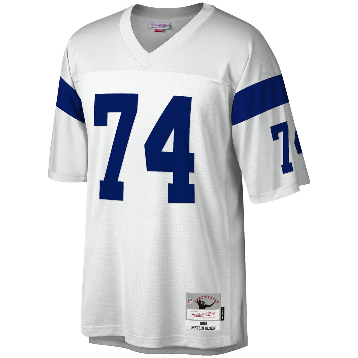 Los Angeles Rams Merlin Olsen White Legacy Replica Jersey product image 3, provided for visual reference and product detail