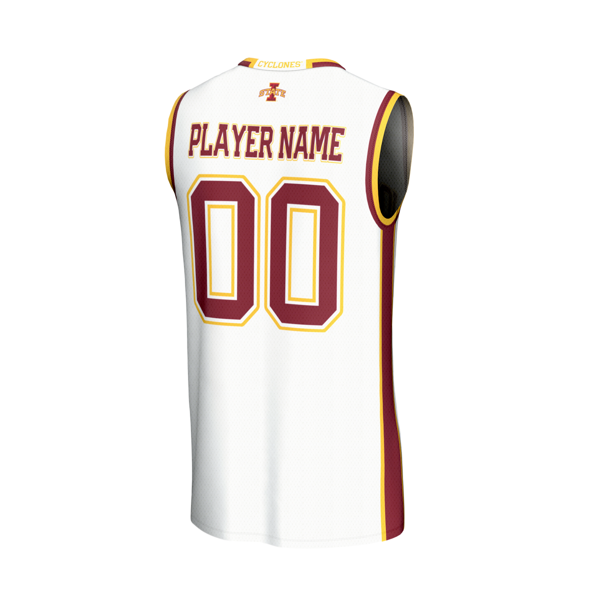 Iowa State Cyclones Lightweight Collegiate Basketball NIL Pick-A-Player Fashion Jersey - White product image 4, provided for