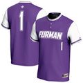 Furman Paladins Lightweight Collegiate Softball Fashion Jersey - Purple product image 1, provided for visual reference and