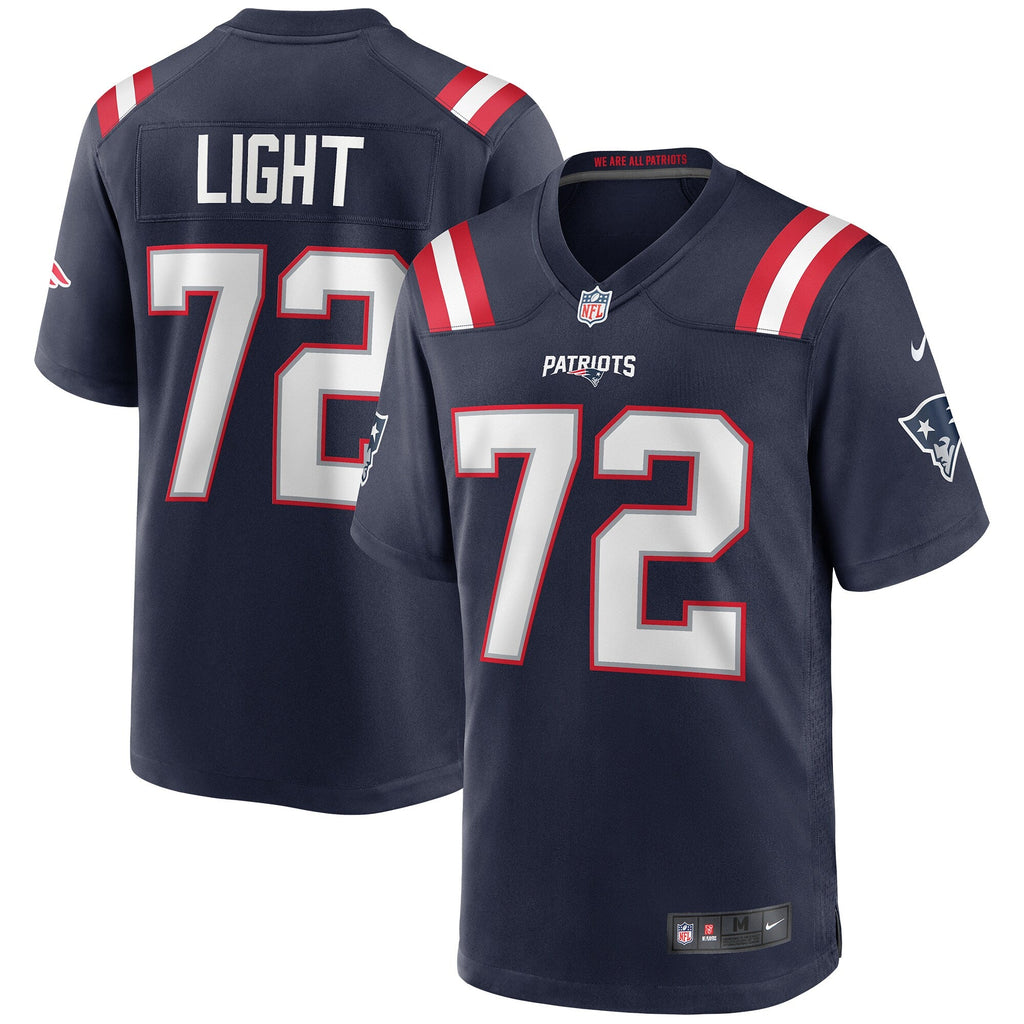 New England Patriots Matt Light Navy Game Retired Player Jersey product image 2, provided for visual reference and product