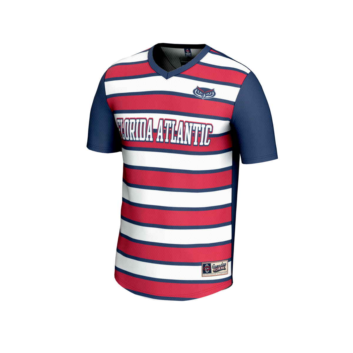 #1 Florida Atlantic Owls Lightweight Collegiate Soccer Fashion Jersey - Navy/Red product image 3, provided for visual