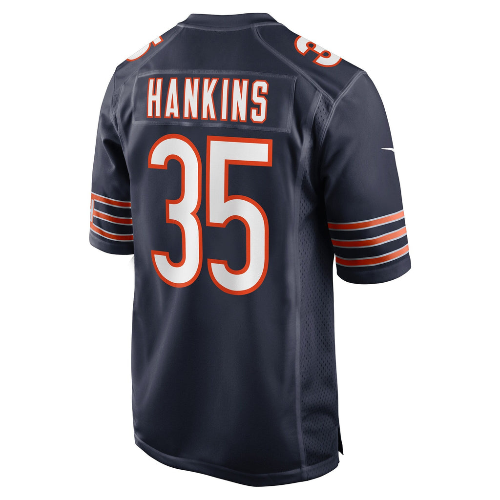 Chicago Bears Deion Hankins Navy Team Game Jersey product image 4, provided for visual reference and product detail review