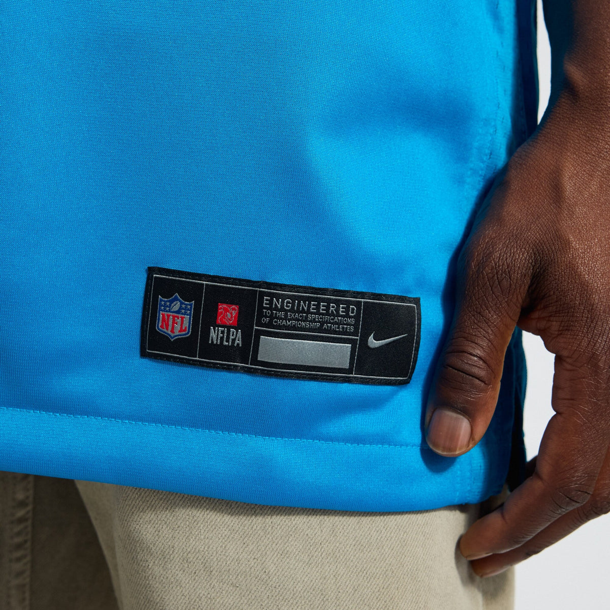 Carolina Panthers Jaycee Horn Blue Alternate Game Jersey product image 9, provided for visual reference and product detail
