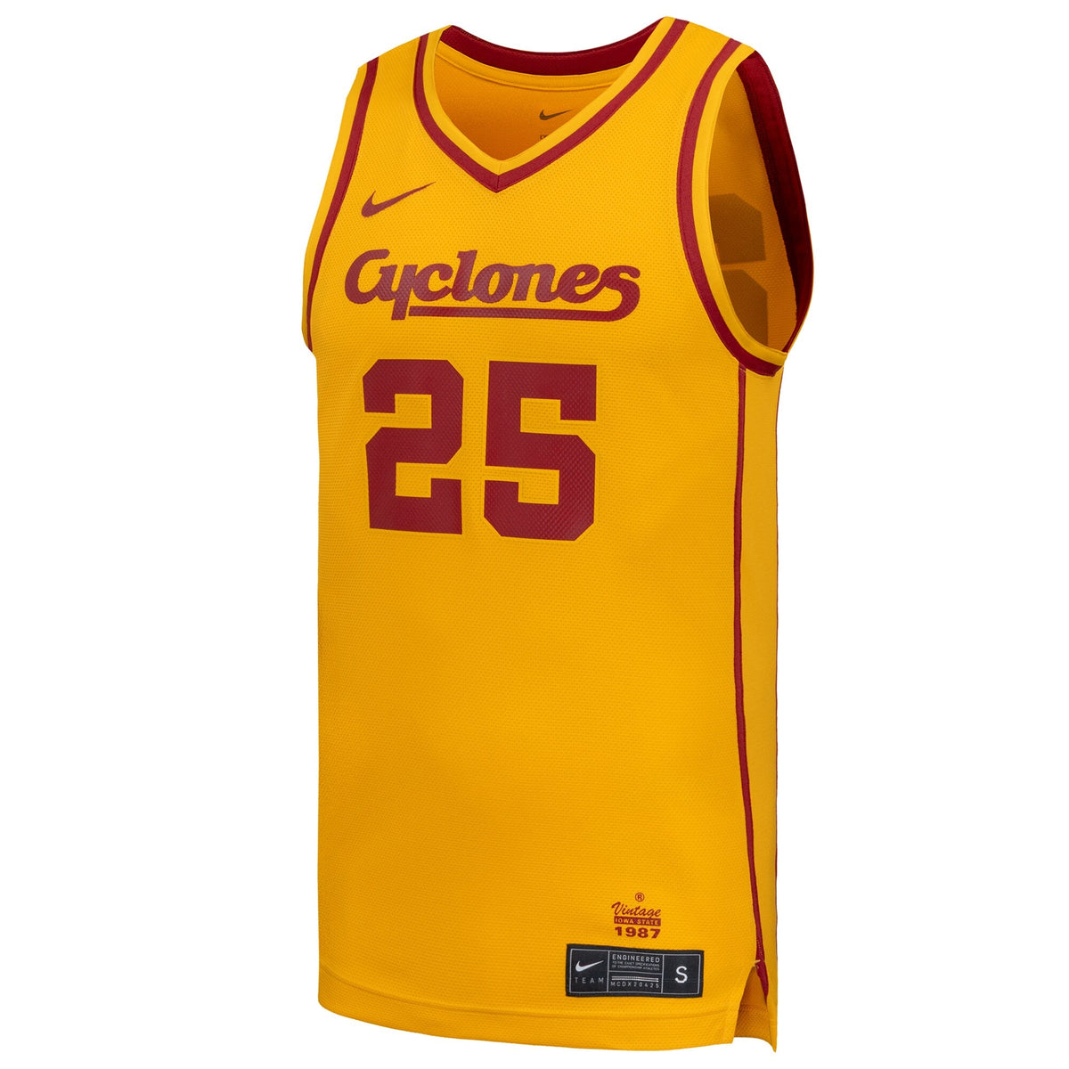 #25 Iowa State Cyclones Replica Basketball Jersey - Gold product image 3, provided for visual reference and product detail