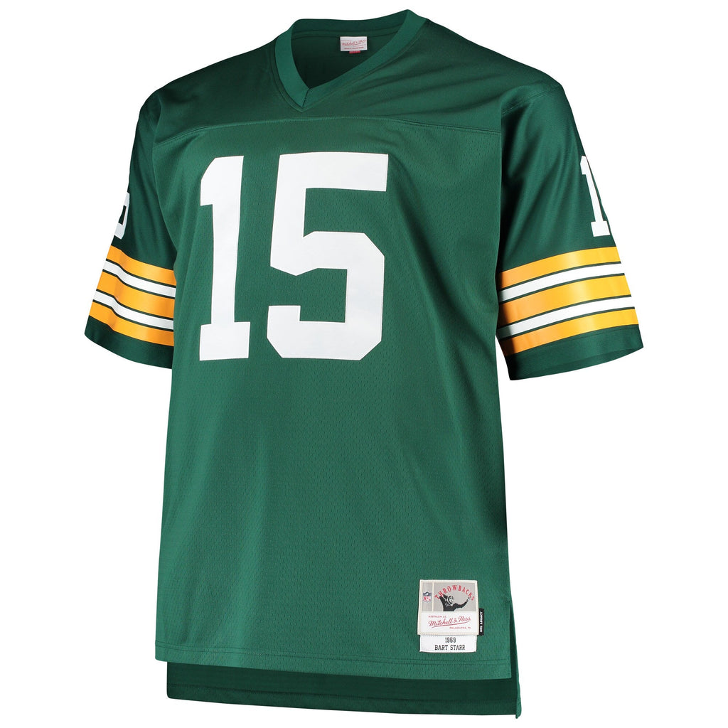 Bay Packers Bart Starr Green Big & Tall 1968 Retired Player Replica Jersey - Green product image 3, provided for visual