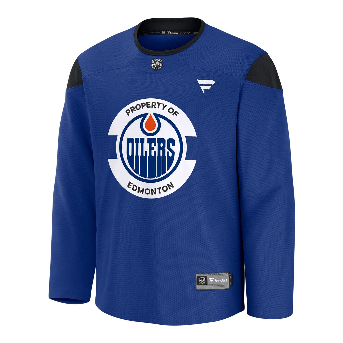 Edmonton Oilers Royal Practice Jersey product image 3, provided for visual reference and product detail review