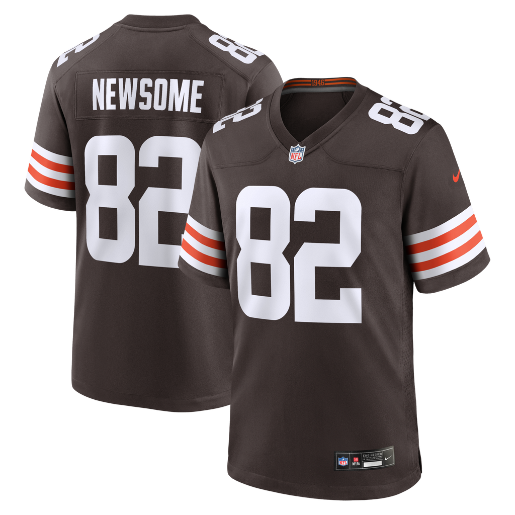 Cleveland Browns Ozzie Newsome Brown Game Retired Player Jersey product image 1, provided for visual reference and product