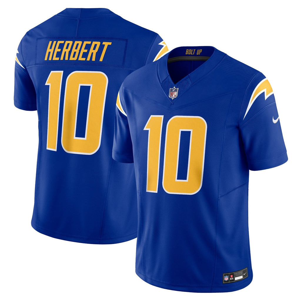 Los Angeles Chargers Justin Herbert Royal Vapor F.U.S.E. Limited Jersey product image 1, provided for visual reference and